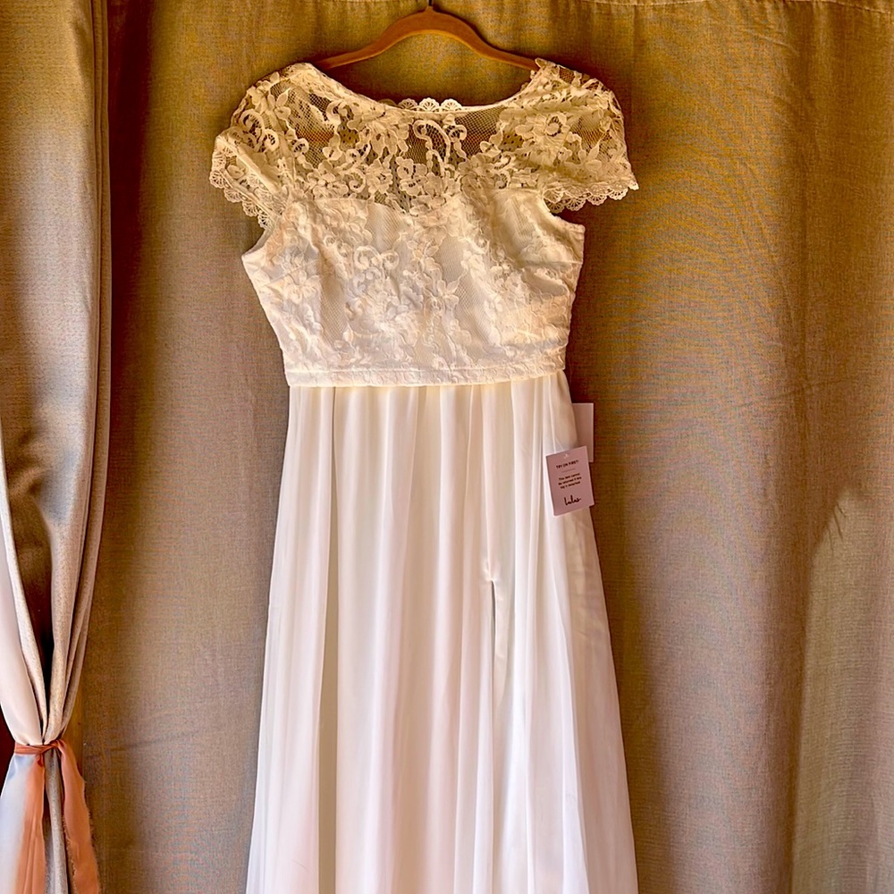 Sweet Stunner White Lace Two-Piece Maxi Dress from Lulus